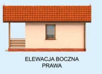 Elewacja projektu BADAJOZ dom letniskowy na zgłoszenie do 35m2 - 4