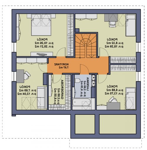 Rzut projektu TK26 - wersja lustrzana