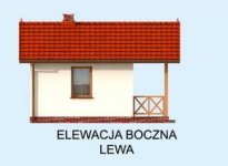 Elewacja projektu DELHI dom letniskowy na zgłoszenie do 35m2 - 2