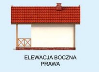 Elewacja projektu DELHI dom letniskowy na zgłoszenie do 35m2 - 4