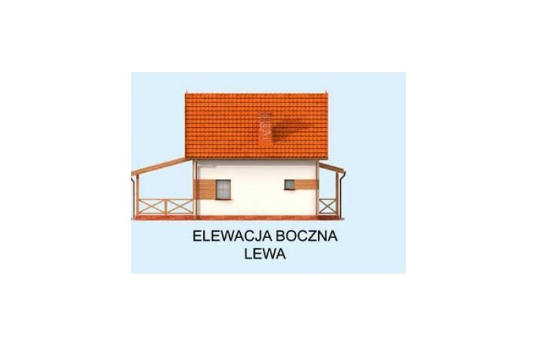 Projekt domu letniskowego ORLEAN 3 dom letniskowy z poddaszem - elewacja 2