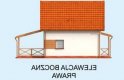 Projekt domu letniskowego ORLEAN 3 y z poddaszem - elewacja 4