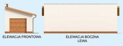 Elewacja projektu G1m bis 2 garaż jednostanowiskowy - 1