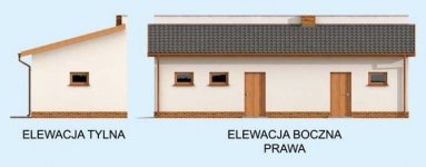 Elewacja projektu G1m bis 2 garaż jednostanowiskowy - 2