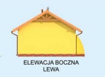 Elewacja projektu G264 garaż jednostanowiskowy z pomieszczeniem gospodarczym i werandą - 2