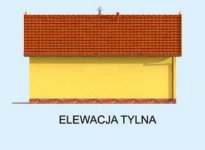 Elewacja projektu G264 garaż jednostanowiskowy z pomieszczeniem gospodarczym i werandą - 3