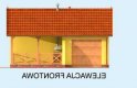 Projekt garażu G264 garaż jednostanowiskowy z pomieszczeniem gospodarczym i werandą - elewacja 1