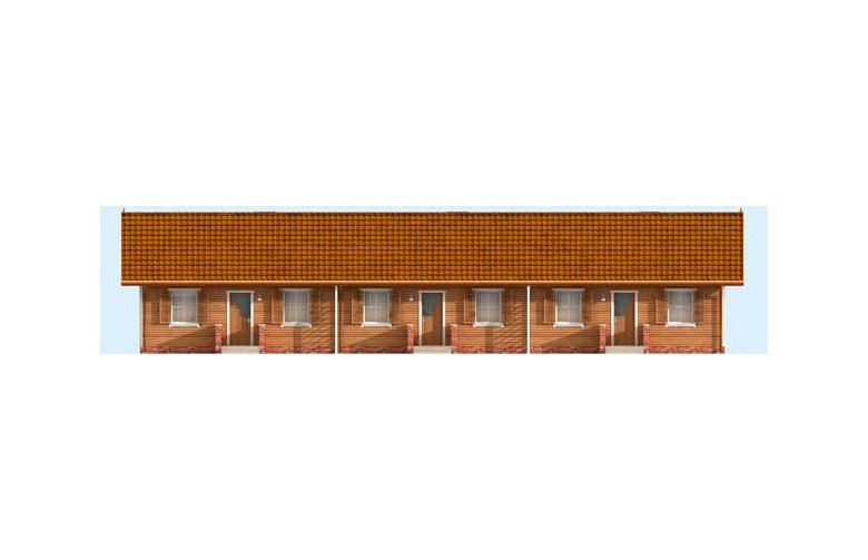 Projekt domu letniskowego TORONTO 2 (zabudowa szeregowa) - elewacja 2