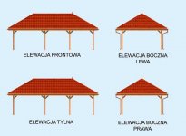 Elewacja projektu G265 wiata garażowa - 1