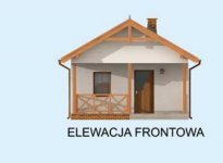 Elewacja projektu HAGA dom letniskowy na zgłoszenie do 35m2 - 1