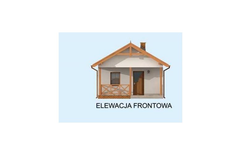 Projekt domu letniskowego HAGA dom letniskowy na zgłoszenie do 35m2 - elewacja 1