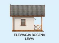 Elewacja projektu HAGA dom letniskowy na zgłoszenie do 35m2 - 2