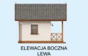 Projekt domu letniskowego HAGA dom letniskowy na zgłoszenie do 35m2 - elewacja 2