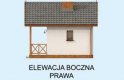 Projekt domu letniskowego HAGA dom letniskowy na zgłoszenie do 35m2 - elewacja 4