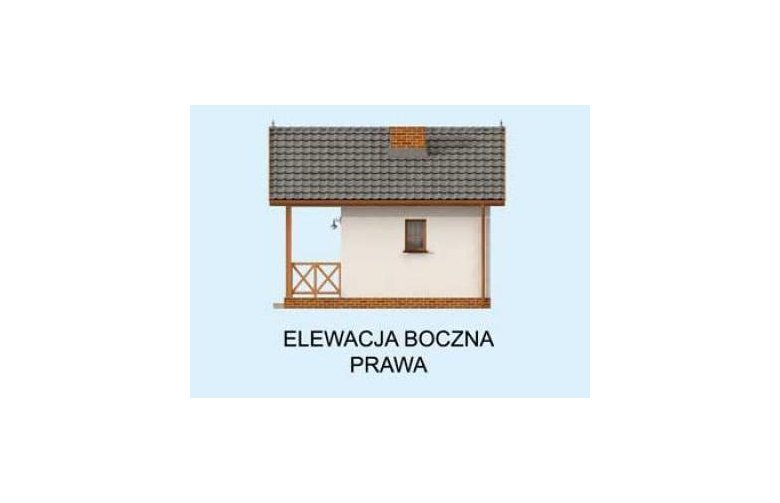 Projekt domu letniskowego HAGA dom letniskowy na zgłoszenie do 35m2 - elewacja 4