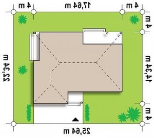 Usytuowanie budynku Z152 w wersji lustrzanej