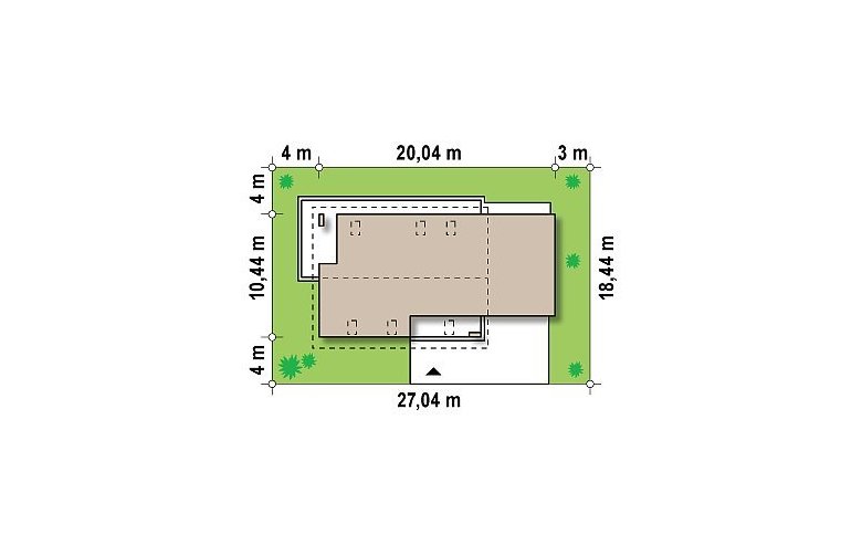 Projekt domu z poddaszem Z161 - Usytuowanie