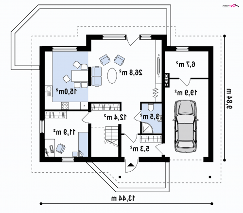 RZUT PARTERU Z170 - wersja lustrzana