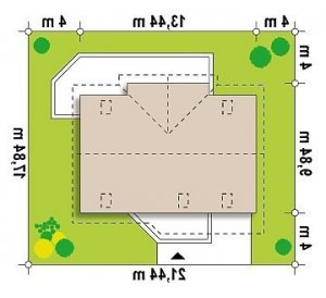 Usytuowanie budynku Z170 w wersji lustrzanej