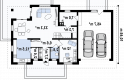 Projekt domu z poddaszem Z171 - rzut parteru