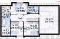 Projekt domu z poddaszem Z171 - rzut poddasza