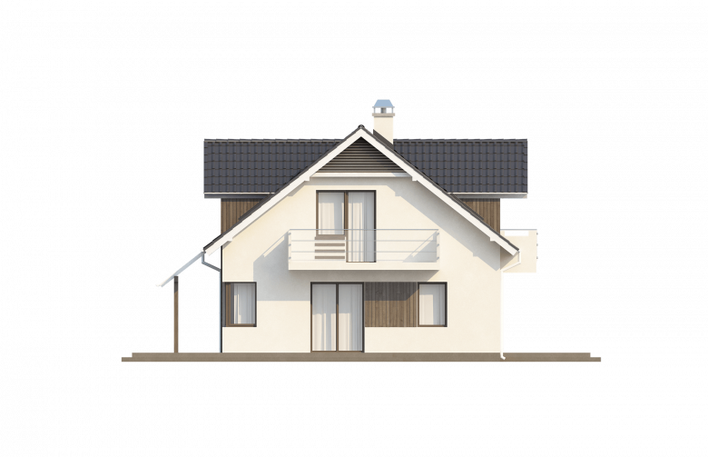 Projekt domu z poddaszem Z175 - elewacja 1