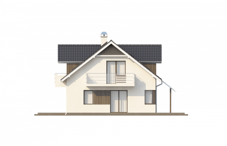 Projekt domu z poddaszem Z175 - elewacja 1