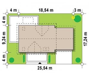 Usytuowanie budynku Z175