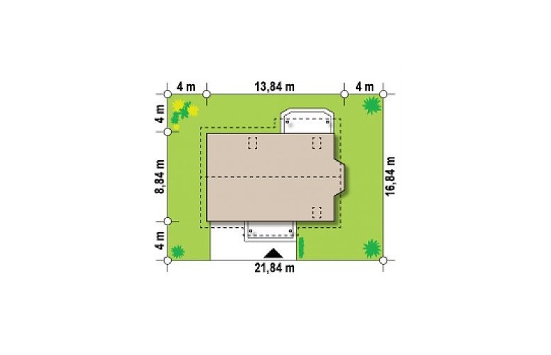 Projekt domu z poddaszem Z178 - Usytuowanie