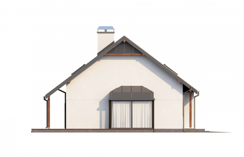 Projekt domu z poddaszem Z186 - elewacja 2