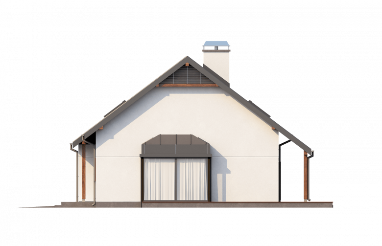Projekt domu z poddaszem Z186 - elewacja 2