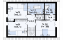 Projekt domu z poddaszem Z188 - rzut poddasza