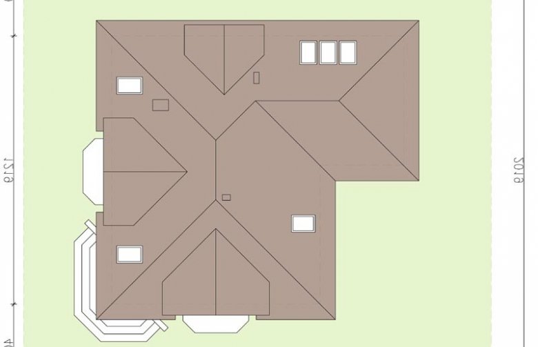 Projekt domu jednorodzinnego Karmel - Usytuowanie - wersja lustrzana