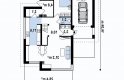 Projekt domu piętrowego Zx25 - rzut parteru