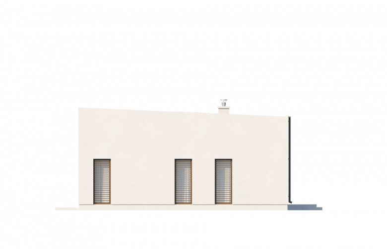Projekt domu parterowego Zx35 - elewacja 1