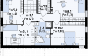 Projekt domu z poddaszem Zx38 - rzut poddasza