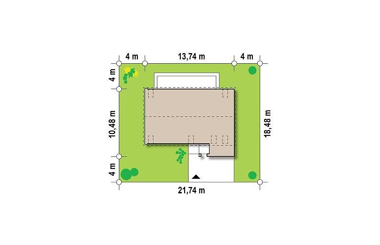 Projekt domu z poddaszem Zx38 - Usytuowanie