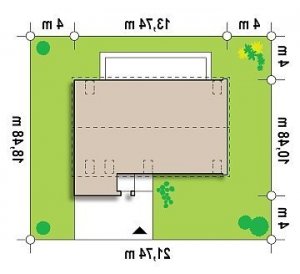 Usytuowanie budynku Zx38 w wersji lustrzanej