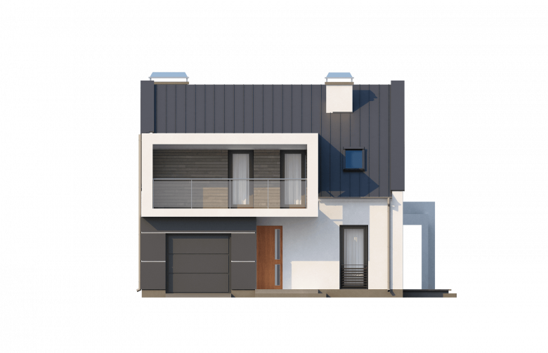 Projekt domu piętrowego Zx44 - elewacja 1