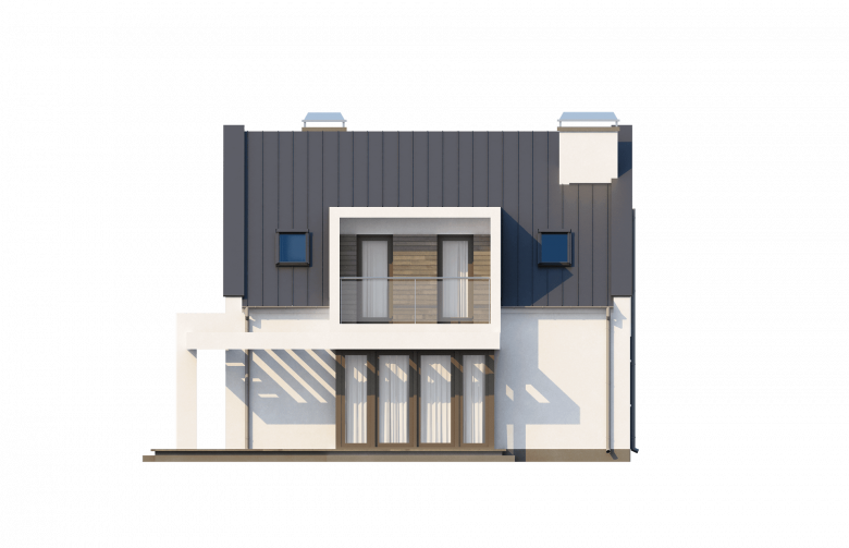Projekt domu piętrowego Zx44 - elewacja 2