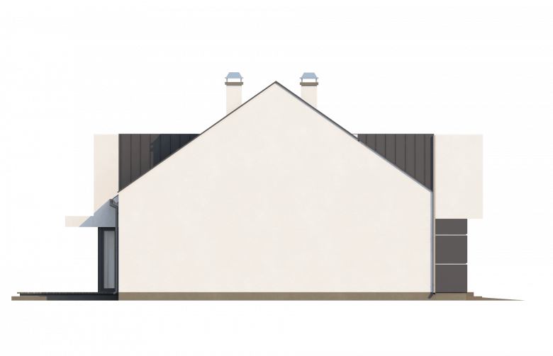 Projekt domu piętrowego Zx44 - elewacja 3