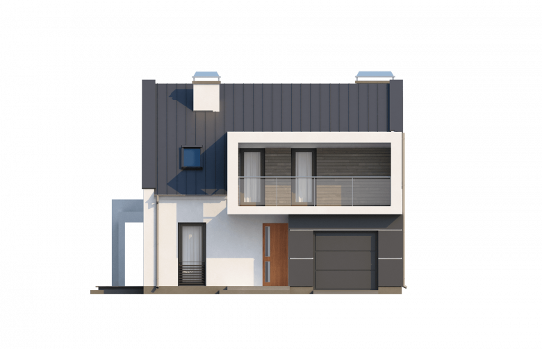 Projekt domu piętrowego Zx44 - elewacja 1