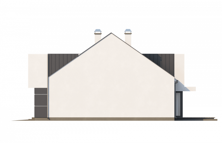 Projekt domu piętrowego Zx44 - elewacja 3