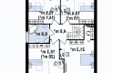 Projekt domu piętrowego Zx44 - rzut poddasza