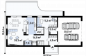 Projekt domu z poddaszem Zx60 - rzut parteru