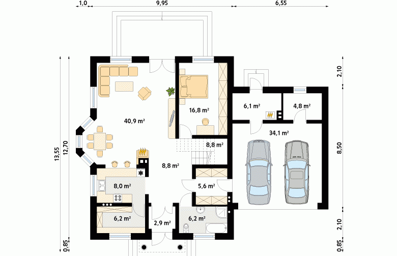 Projekt domu tradycyjnego Klon - 