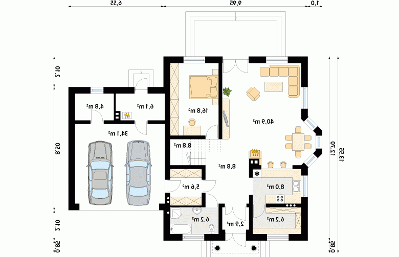 Projekt domu tradycyjnego Klon - 