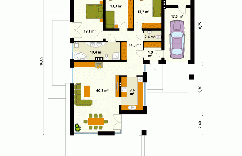 Projekt domu tradycyjnego Neptun 5 MC - 