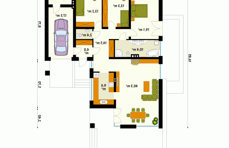 Projekt domu tradycyjnego Neptun 5 MC - 