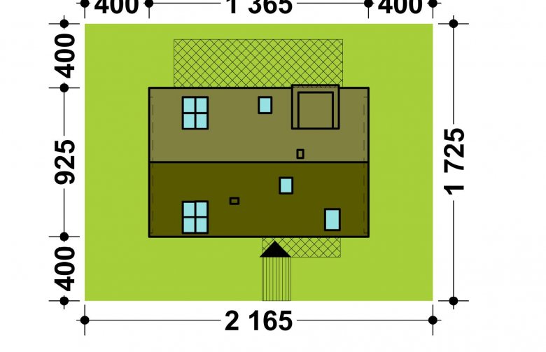 Projekt domu z poddaszem TK58 - Usytuowanie